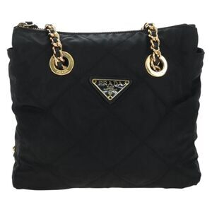 Prada Re-Edition 1995 Chain Tote Quilted Re-Nylon Black Nylon Shoulder Bag Bag